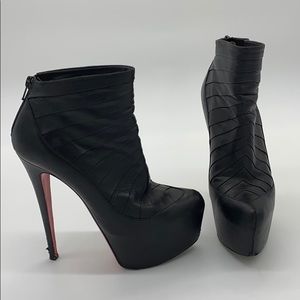 Authentic Christian Louboutin Black Ankle Boots
